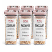 Generic Pack of 6 Switchers Airtight Storage Container Set 2000 ML (Pink)