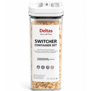 Generic Pack of 1 Switchers Airtight Storage Container Set 2000 ML (White)