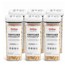 Generic Pack of 6 Switchers Airtight Storage Container Set 2000 ML (White)