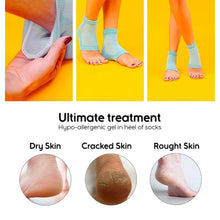 Generic Pack of 2 Half Gel Cotton Heel Socks (Blue)