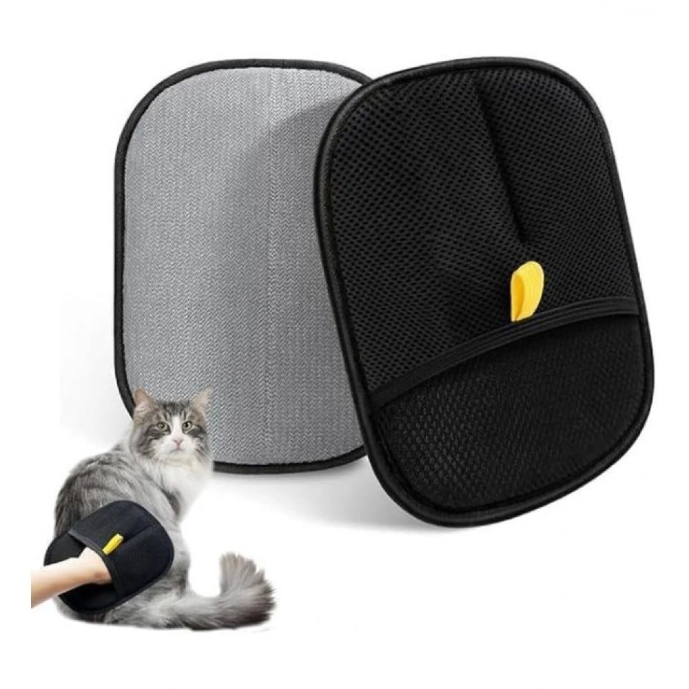 Generic Pack of 2 Cat Dog Hair Remover Gloves (Black)