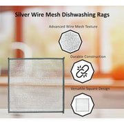 Generic Pack of 5 Stainless Steel Dishwash Scrub (Silver)