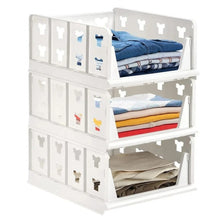 Generic Pack of 1 Plastic Foldable Stackable Storage Organizer (White)