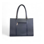 Generic Women's Polyurethane Croco Shoulder Tote Bag (Black)
