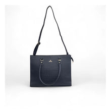 Generic Women's Polyurethane Croco Shoulder Tote Bag (Black)