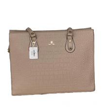Generic Women's Polyurethane Croco Shoulder Tote Bag (Beige)