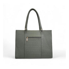 Generic Women's Polyurethane Croco Shoulder Tote Bag (Green)