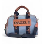 Generic Women's Polyurethane Textured Duffle Bag with Adjustable &amp; Removable Strap (Blue)