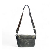 Generic Women's Polyurethane Floral Embroidered Crossbody Sling Bag with Adjustable &amp; Removable Strap (Grey)