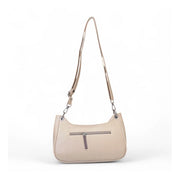 Generic Women's Polyurethane Floral Embroidered Crossbody Sling Bag with Adjustable &amp; Removable Strap (Beige)