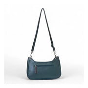 Generic Women's Polyurethane Floral Embroidered Crossbody Sling Bag with Adjustable &amp; Removable Strap (Blue)