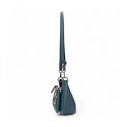 Generic Women's Polyurethane Floral Embroidered Crossbody Sling Bag with Adjustable &amp; Removable Strap (Light Blue)