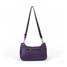 Generic Women's Polyurethane Floral Embroidered Crossbody Sling Bag with Adjustable &amp; Removable Strap (Purple)