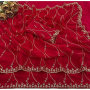 Generic Women's Jimmy Choo Embellished Saree With Unstitched Blouse 5.5Mtr�(Pink)