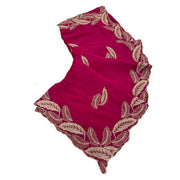 Generic Women's Chiffon Embroidered Saree With Unstitched Blouse 5.5Mtr�(Pink)