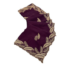 Generic Women's Chiffon Embroidered Saree With Unstitched Blouse 5.5Mtr�(Magenta)