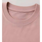 Generic Men's Cotton Blend Printed Oversized Round Neck Half Sleeve T-Shirt (Pink)