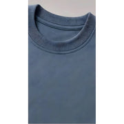 Generic Men's Cotton Blend Printed Oversized Round Neck Half Sleeve T-Shirt (Blue)