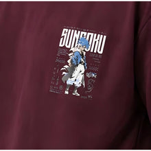 Generic Men's Cotton Blend Printed Oversized Round Neck Half Sleeve T-Shirt (Wine)