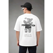 Generic Men's Cotton Blend Printed Oversized Round Neck Half Sleeve T-Shirt (White)