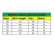 Generic Women's Denim Lycra Solid Zip Closure Skorts (Navy)